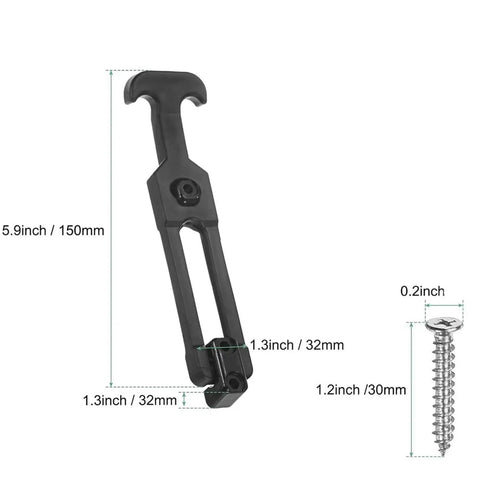 Two Pack T-Handle Rubber Draw Latches With Screws For Hood Or Bonnet, Shock Absorption And Vibration Reduction