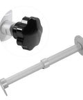 Adjustable Table Leg With Telescopic 445 To 685mm Aluminum Alloy Frosted Silver Finish Removable Base with black adjustment knob