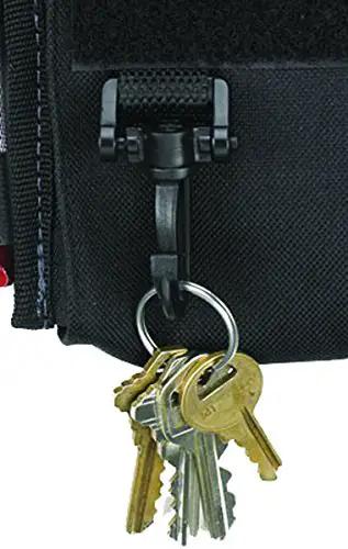 Heavy Duty Poly Tool And Cell Phone Holder Built Tough For Contractors Attaches Securely To Suspenders Aprons keeps keys attached.