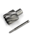 2-piece annular cutter set: 1-1/2 in cutter with Weldon shank and HSS slugger bit for magnetic drill press