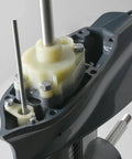 Heavy Duty Lower Unit Assembly With Long Drive Shaft For 40HP Outboard Engine compatible with internal gear components viewed from the top.