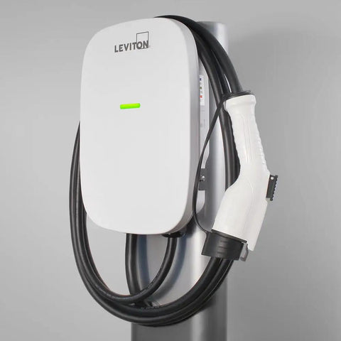 Beefy Level 2 EV Charger With 48 Amp Output And 11.6 kW Power, 18 Foot Cable, Indoor Outdoor Hardwired EV Station