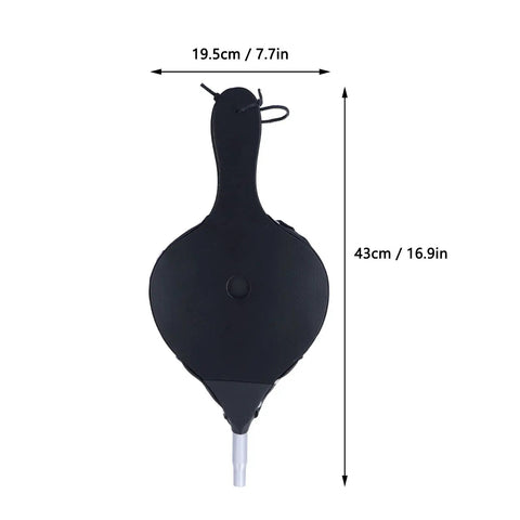 Heavy Duty Handcrafted Wooden Fireplace Bellows Featuring Precision Airflow Levers For Instant Fire Kickstarts Gentle Smoke Redirection And Durable Campfire Starter Tool, black design, dimensions 19.5cm x 43cm.