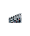 Top view of EPM8 8 Channel Live Sound Mixer with Dual Aux Buses, XLR And 1/4 Inch Jack Sockets.
