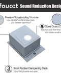 Soundproofing structure details for 15x20 Drop In Bar Sink Top Mount Stainless Steel Wet Bar Sink With Grid Strainer And Cutting Board