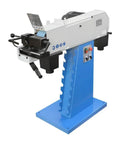 Pro Grade Heavy Duty Industrial Tube And Profile End Belt Grinder 4 X 78 Inch, side view showing controls and base