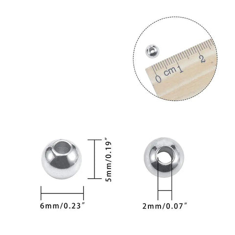 304 Stainless Steel Spacer Beads Six Millimeter Mini Round Silver Standoffs Dope Jewelry Making Supplies For Sick Diy Bracelets And Legit Crafting Projects 100 Piece Pack