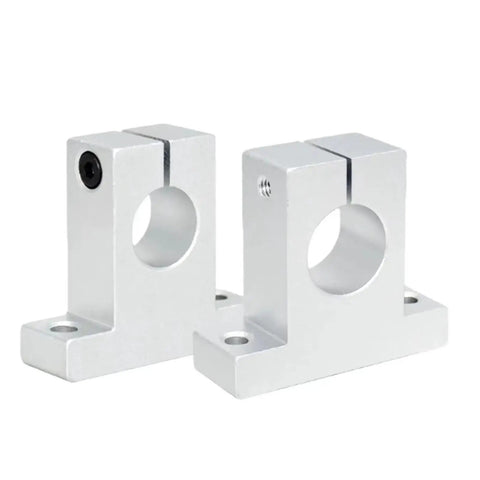 No-Fuss Universal Linear Rod Rail Shaft Support Bearing Frame For 8 10 12 13 15 16 20 25 30 35 40 50 60 Shafts Two-Pack