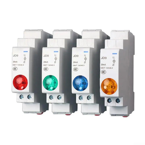 Din Rail Mount Indicator Lamp 24V AC DC LED Panel Light For Industrial Control Panels Multi Color Red Green Blue Yellow JD9
