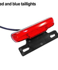 Super Bright E Bike Tail Light With Brake Signal 48V Ultra Thin LED Safety Glow For Night Rides Keeps You Safe And Visible On The Road red rear light on black mount