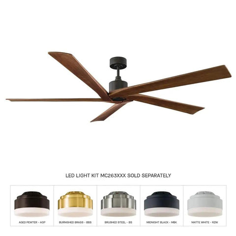 Top Tier 70 Inch 5 Blade Ceiling Fan In Matte White For Spacious Living Areas And Quiet DC Motor With Reversible Blades For All Season Comfort - top view with wood blades