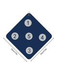 Wall Mounted Archery Style Fencing Target For Saber Foil And Epee Training With Five Bullseye Zones, dark blue square target
