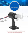 12V Underwater Jet Boat Propeller With Three Blade Thruster For Dope DIY RC ROV Submarine Bait Boat Remote Control Projects And Marine Exploration Gear, 35mm Diameter, 15cm Lead, Black Mount
