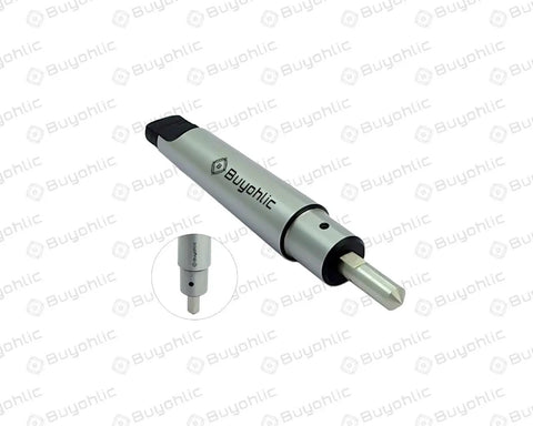 Top Tier Mt3 Spring Center Tap Guide Dead True Alignment Jig For Lathe Mill Threading And Boring Fully Hardened Steel with handle and tip view.