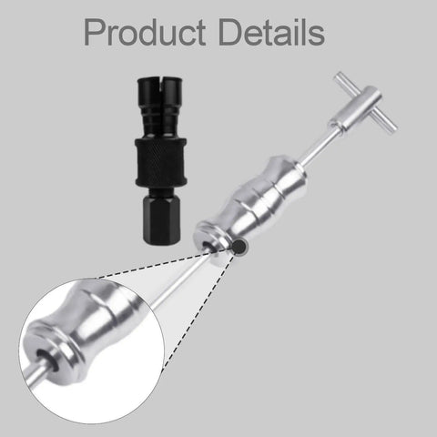 Badass Blind Hole Bearing Puller Extractor Kit Great For Cars And Your Favorite Motorcycle With Smart Collet Setup Helps Extract Bushings And Bearings Between 8Mm And 32Mm Bore Sizes For Easy Disassembly Work Without Breaking A Sweat., alloy steel blind hole bearing puller extractor kit with smart collet and T-handle