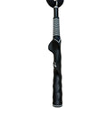 Golf Swing Tempo Trainer With Weighted Rope Training Aid For Warm Ups, Practice, And Grip Work, black handle and rope detail