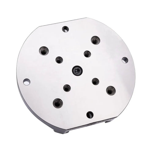 High Precision Cnc Self Centering Vise With Quick Change Base and Wide Jaw Opening for Heavy Duty Milling base plate with multiple fastening holes.