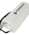 Dry Stuff Sack With Rollover Top Keeps Gear Totally Dry For Kayaking Beach Rafting Boating Hiking Camping And Fishing See Through TPU Waterproof Bag With Welded Seams by AKONA, white color