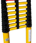 Tough As Nails Fiberglass Telescoping Ladder With Secure Hook Adjustable Reach Extension Climber Built To Crush Roof Jobs Electrical Tasks And Backyard Chores Zero Hassle Design folded compact with hook