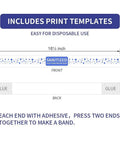Diagram of 2000 Count Printed Toilet Seat Band Paper Seat Strips 1.5 Inch Wide By 16.5 Inch Long For Hospitals Hotels And Motels Blue White