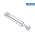 Solid Build 10 Pack Furniture Connectors, M6 Thread Dowel Bolts Cabinet Drawer Fasteners, Silver metal M6 bolt with cam lock end