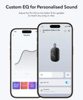 Mobile app interface for sound customization of Dope Bluetooth Shower Speaker With IP67 Waterproof, Floats, And 20 Hours Of Playtime.