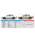 Side view of Buick and Pontiac cars. Compatibility chart for 2 Piece Front Lower Control Arm With Ball Joint Assembly Replacement.