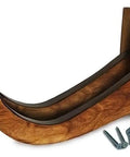 Wood Surfboard Rack For Longboards And Shortboards Indoor Outdoor Wall Mount Display Crafted In Minimal Dark Stained Wood