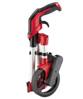 Heavy Duty 6 Inch Measuring Wheel For Construction Sites Built Tough With Reinforced Pivot Top Brake Ergonomic Grip Job Site Ready, folded position showing ergonomics.