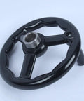 Heavy Duty Bakelite Three Spoke Handwheel 4 Inch To 8 Inch Dia With Removable Crank Handle For Industrial Machines And DIY Projects That Look Awesome And Feel Solid, black
