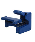 Blue woodworking trimmer with double cutters, handheld tool for DIY cutting