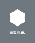 Hex-Plus logo related to Zyklop Bit Socket Set Three Eighths Inch Drive Seven Pieces With Holding Function Non Impact