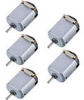 Five Pack Micro 130 DC Motors Mini 3V High Speed 15000 RPM For DIY Projects And Hobbies Science Experiments Prototyping Tiny Bot Builds