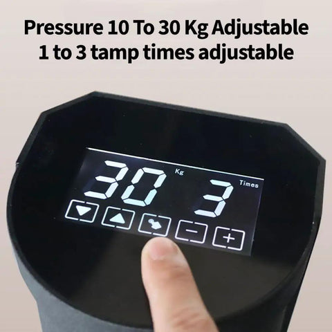 Heavy Duty Electric Coffee Tamper That Slashes Wrist Fatigue And Delivers Consistent 58 Mm Puck Density Every Time with adjustable pressure settings