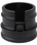 Premium Aluminum Coffee Portafilter Holder And Tamper Station for 51mm 53mm 58mm espresso makers, black design.