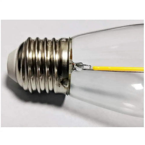Close-up of LED String Light Bulbs 1W Shatterproof Waterproof E26 Base Edison Bulbs Daylight White 6000K 150 Lumen