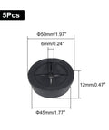 One And Three Quarter Inch Cable Grommet Five Pack Flexible Rubber Wire Hole Plugs For Industrial Control Panels And UPS Enclosures Black