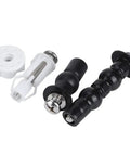 Universal Toilet Seat Bolt Replacement Kit In Stainless Steel Heavy Duty Gear with screws and parts for installation.