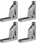 4 Pack Silver Corner Cabinet Hinges With Short Arm And Wide Angle Design For Kitchens And Closets in durable cold-rolled steel