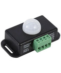 Motion Sensor Light Switch For Indoor Use Auto On Off DC 12V 24V Motion Activated Controller For LED Light Strips Smooth Flicker Free Output Infrared Detection, black PIR-8 module with green terminal