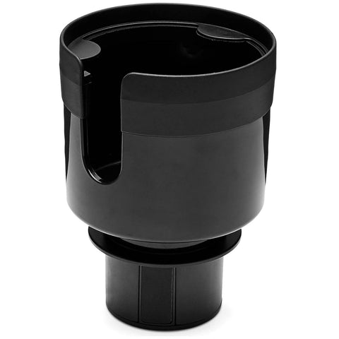 Black Car Cup Holder Expander With Adjustable Base For 3.4 To 3.8 Inch Bottles, Securely Holds Yeti Rambler, Hydro Flask, And Nalgene Mugs.