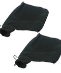 Rugged Heavy Duty Black Miter Saw Dust Collection Hood Pair with zippered design for dust control on tools.