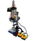 Smooth Operator Pneumatic Punch Press With Adjustable Cylinder Stroke For Kickin Sheet Metal Holes 660 Lb Pressure Two Button Control For Dead On Accuracy At 110V, detailed front view.