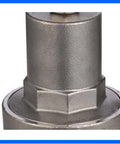 Heavy Duty 304 Stainless Steel Water Pressure Regulator With Gauge Built Tough Piston Design For Steady Flow No Fuss Setup Rust Resistant Dn15 To Dn50 Pipe Sizes close-up view of the regulator's top section.