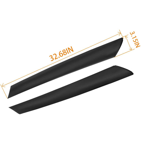 Black windshield A-pillar trim molding set, two pieces about 32.7 in for Kia Soul 2010–2013, front outer right and left driver