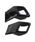 Stainless Steel Rear Bumper Exhaust Trim Kit With Black Coating For Evoque 2010 2018 Tailpipe Trim Parts, angled view
