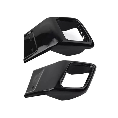 Stainless Steel Rear Bumper Exhaust Trim Kit With Black Coating For Evoque 2010 2018 Tailpipe Trim Parts, angled view