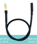 4.0mm Banana Gold Bullet Connector Extension Cables Set For RC Brushless Motors And ESCs 14AWG Heatproof Silicone Wire 30CM Length