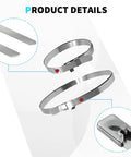 Universal Stainless Steel CV Boot Clamps Kit For DIY Car Repair 20 Piece Set with close-up of clamp details and design