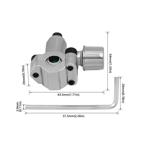 Refrigerator needle valve kit BVP31 with L-shaped wrenches; metal valve block for pipe and hose adapters